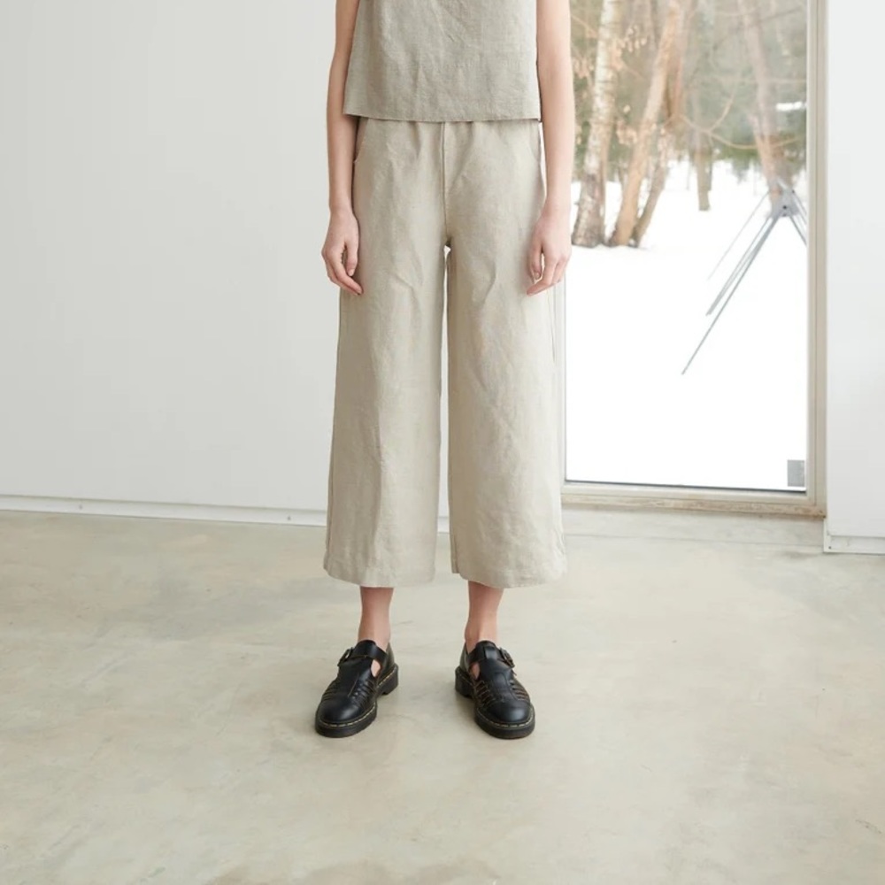 Linenfox ocean trousers; heavy linen pants; medium